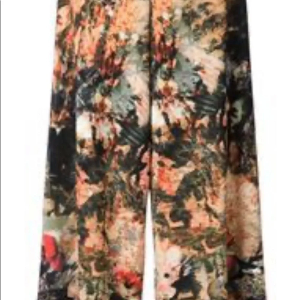NWT Alice + Olivia wide leg jungle safari print pants size 10 - Picture 3 of 7